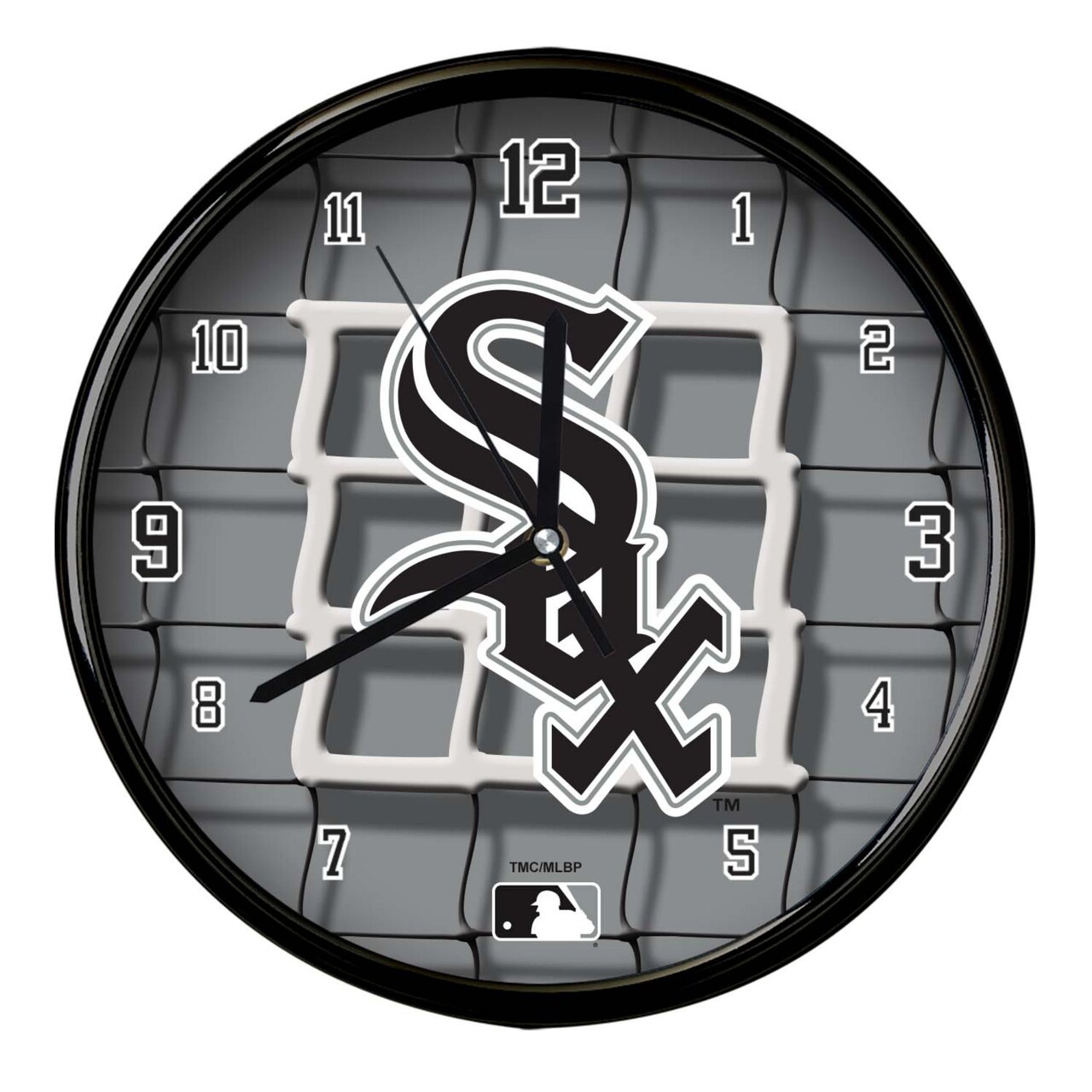The Memory Company 11.5&#x22; Gray and Black MLB Chicago White Sox Net Wall Clock